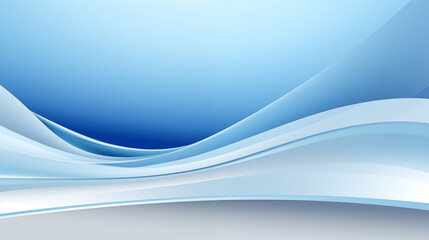 Fototapete - Abstract soft shiny white blue wavy line background graphic design. Elegant white blue modern architecture art. Blurred backdrop effect back