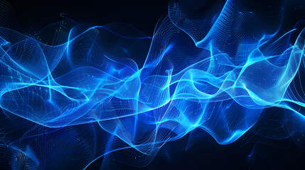 Poster - Abstract colorful background for design as banner, ads, and presentation concept. Abstract cyberspace background,Blue smoke texture on dark background, abstract magic swirl of steam, Light neon blue 
