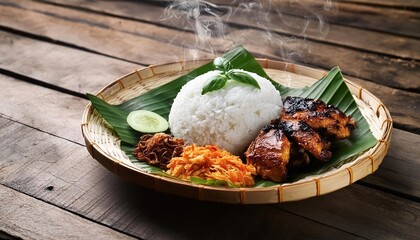 Wall Mural - Delicious Smoked Chicken Rice
