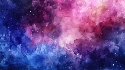 Wall Mural - watercolor background with galaxy colors
