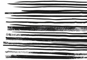 Poster - Black hand drawn lines form a simple straight line pattern with horizontal and vertical stripes against a white background.
