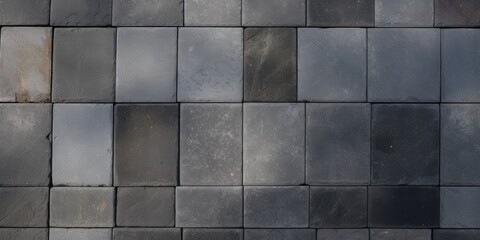Poster - Close-up of Grey Slate Tiles