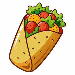 burrito clipart cartoon Illustration drawing