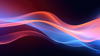 Sticker - Abstract light art background with dynamic particles. Futuristic wave. illustration., generative ai