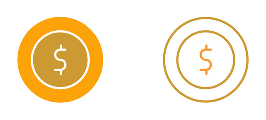 Sticker - Coins Vector Icon