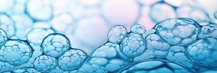 Poster - Abstract Bubbles in Soft Blue Tones