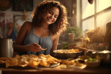 Canvas Print - Brazilian mother food adult meal.