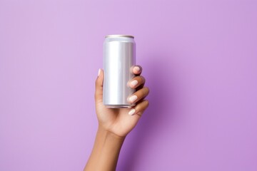 Wall Mural - Holding purple soda hand.