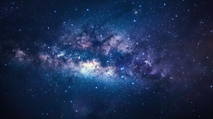 Wall Mural - image of the night sky with stars and galaxies in outer space, serving as a serene and captivating u