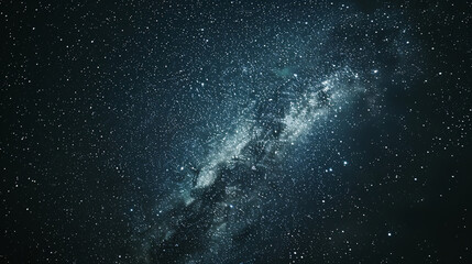 Wall Mural - depiction of the night sky, filled with stars, nebulae, and galaxies, showcasing the vastness and be