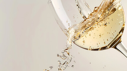 Canvas Print - Liquid splashing out of a wine glass