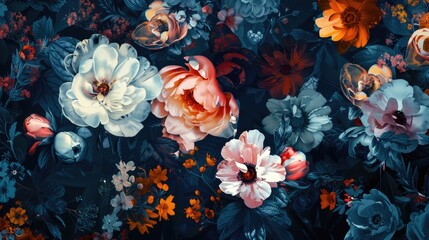 Wall Mural - Designing Textiles Digitally with Floral Motifs