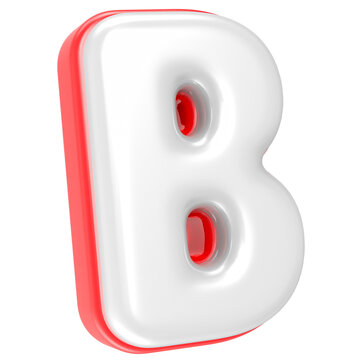 3d rendering Font B isolated