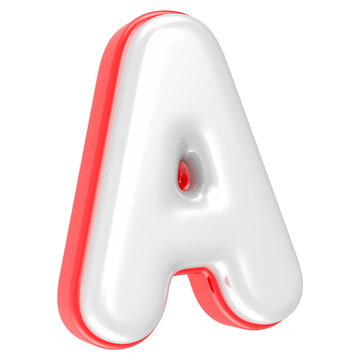 3d rendering Font A isolated