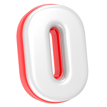 3d rendering Font O isolated