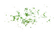 © Free Life Design - Chopped dry parsley leaves, pile isolated on white background, top view