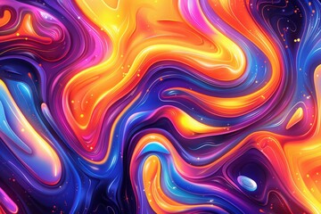 Wall Mural - Abstract background of a blue and purple gradient with wavy dotted patterns, ideal for digital designs and wallpapers.