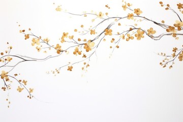 Sticker - PNG Cherry blossom border backgrounds pattern drawing.