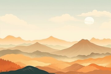 Canvas Print - Mountains mountain backgrounds landscape.