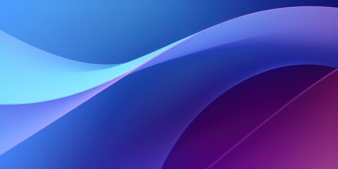 Poster - Blue and purple abstract gradient waves background