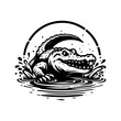 © Dhika - crocodile logo design template, Vector illustration