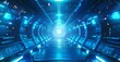© Антон Сальников - A concept of sci-fi corridor with 3D neon lights animates. This is a render of the concept.