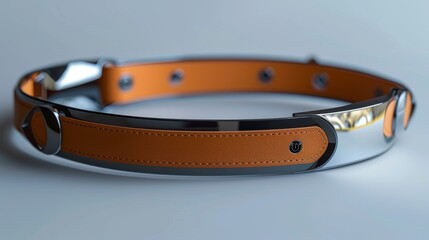 Stylish smart belt with health sensors, wearable tech, fashionable health tracker