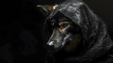 Sticker - Wolf in the Shadows - Realistic Photo