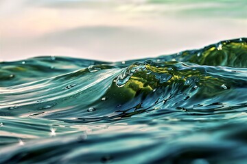 Wall Mural - close-up photograph of the sea surface