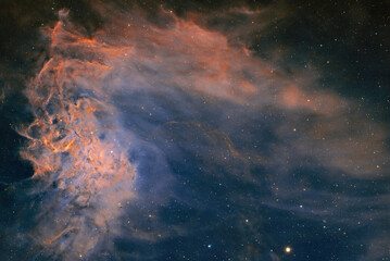 Wall Mural - deep space astrophotography using a telescope to capture the flaming star nebula ic 405