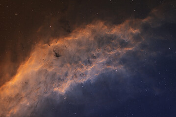 Wall Mural - deep space astrophotography using a telescope to capture the california nebula ngc 1499