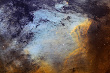 Wall Mural - deep space astrophotography using a telescope capturing the pelican nebula ic 5070