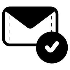 Sticker - email envelope with check mark sign icon