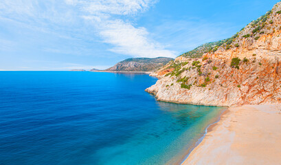 Wall Mural - Colorful Hot Summer Landscape of Kaputas Beach - Antalya Turkey