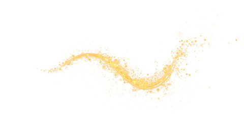 Wall Mural - sparks of dust and golden or yellow stars shine with special light. trace of speed lines. christmas 