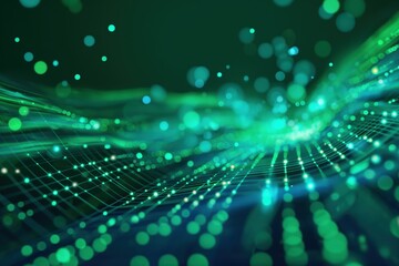 digital technology speed connect blue green background, cyber nano information, abstract communicati