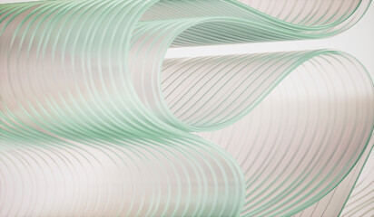 Poster - 3d rendering of abstract layered crystal glass background.