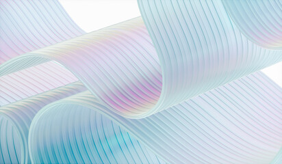Poster - 3d rendering of abstract layered crystal glass background.