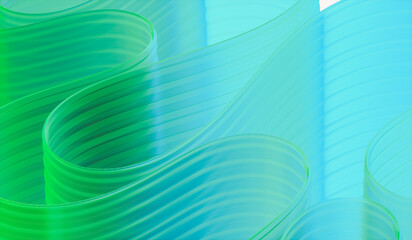 Poster - 3d rendering of abstract layered crystal glass background.