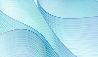Poster - 3d rendering of abstract layered crystal glass background.