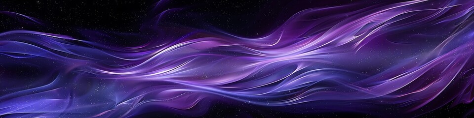 Wall Mural - Cosmic streams of radiant amethyst ribbons, their deep purples mesmerizing observers