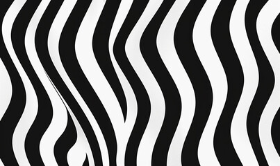 Poster - 
Black and white background with diagonal wavy lines for design, vector illustration. Abstract simple pattern with wavy line in the style of retro.