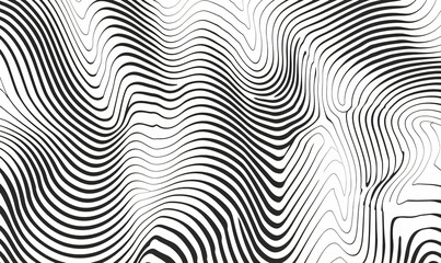 Poster - 
Black and white background with diagonal wavy lines for design, vector illustration. Abstract simple pattern with wavy line in the style of retro.