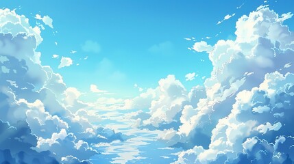 Wall Mural - sky background with cloudy clouds. Generative ai