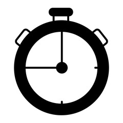 Poster - Stopwatch icon. black fill icon