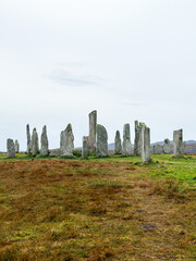 Standing stones of Calanais in Scotland