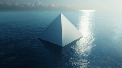 Poster - white pyramid shape