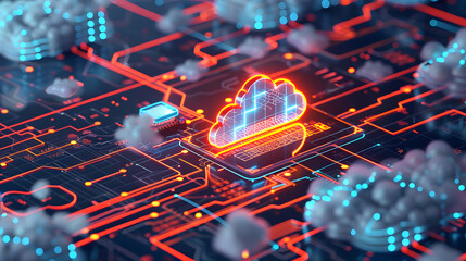 Poster - Secure Data Transfer Protocols in Cloud Computing, Illustrate secure data transfer protocols in cloud computing with an image showing encrypted data transmission over secure channels, design