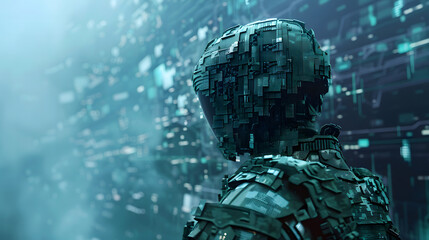 Poster - Security Patch Armor, computer security with an image showing a computer covered in armor-like patches, design