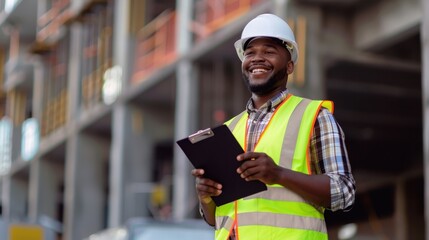 Wall Mural - The construction site supervisor